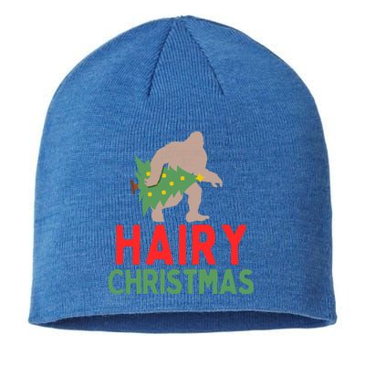 Hairy Christmas Big Foot Sasquatch Holding Tree Gift Sustainable Beanie