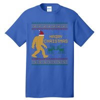 Hairy Christmas Bigfoot Santa Claus Ugly Christmas Sweater Gift Tall T-Shirt