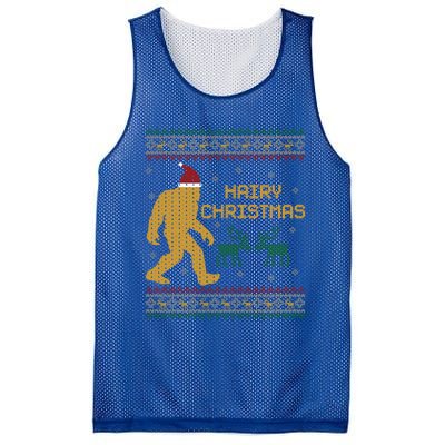 Hairy Christmas Bigfoot Santa Claus Ugly Christmas Sweater Gift Mesh Reversible Basketball Jersey Tank