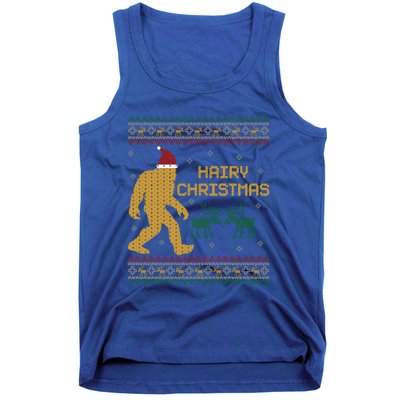 Hairy Christmas Bigfoot Santa Claus Ugly Christmas Sweater Gift Tank Top