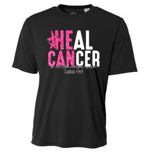 Heal Cancer Believe God Christian Breast Cancer Awareness Cooling Performance Crew T-Shirt