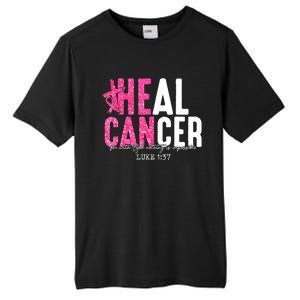 Heal Cancer Believe God Christian Breast Cancer Awareness Tall Fusion ChromaSoft Performance T-Shirt