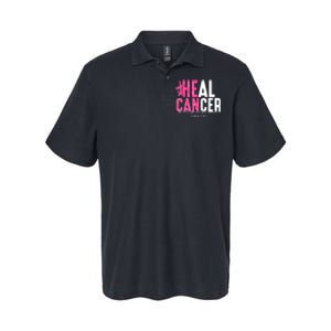 Heal Cancer Believe God Christian Breast Cancer Awareness Softstyle Adult Sport Polo