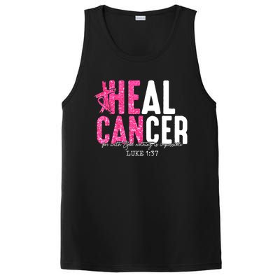 Heal Cancer Believe God Christian Breast Cancer Awareness PosiCharge Competitor Tank