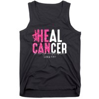 Heal Cancer Believe God Christian Breast Cancer Awareness Tank Top