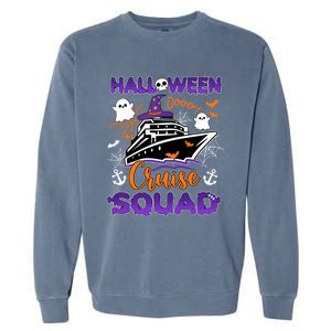 Halloween Cute Boo Cruise Squad Family Outfits Cruising Crew Cool Gift Garment-Dyed Sweatshirt