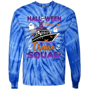 Halloween Cute Boo Cruise Squad Family Outfits Cruising Crew Cool Gift Tie-Dye Long Sleeve Shirt