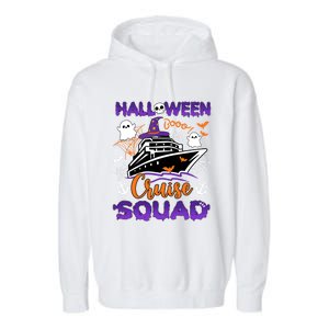 Halloween Cute Boo Cruise Squad Family Outfits Cruising Crew Cool Gift Garment-Dyed Fleece Hoodie