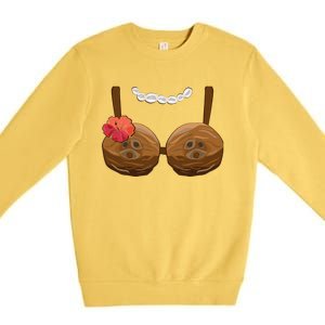 Halloween Coconut Bra Costume Coconut Halloween Premium Crewneck Sweatshirt