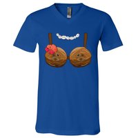 Halloween Coconut Bra Costume Coconut Halloween V-Neck T-Shirt