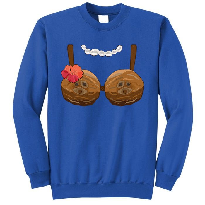 Halloween Coconut Bra Costume Coconut Halloween Tall Sweatshirt