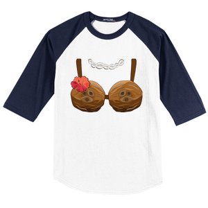 Halloween Coconut Bra Costume Coconut Halloween Baseball Sleeve Shirt