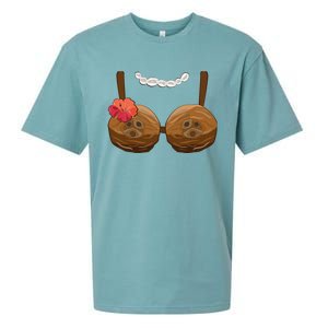 Halloween Coconut Bra Costume Coconut Halloween Sueded Cloud Jersey T-Shirt