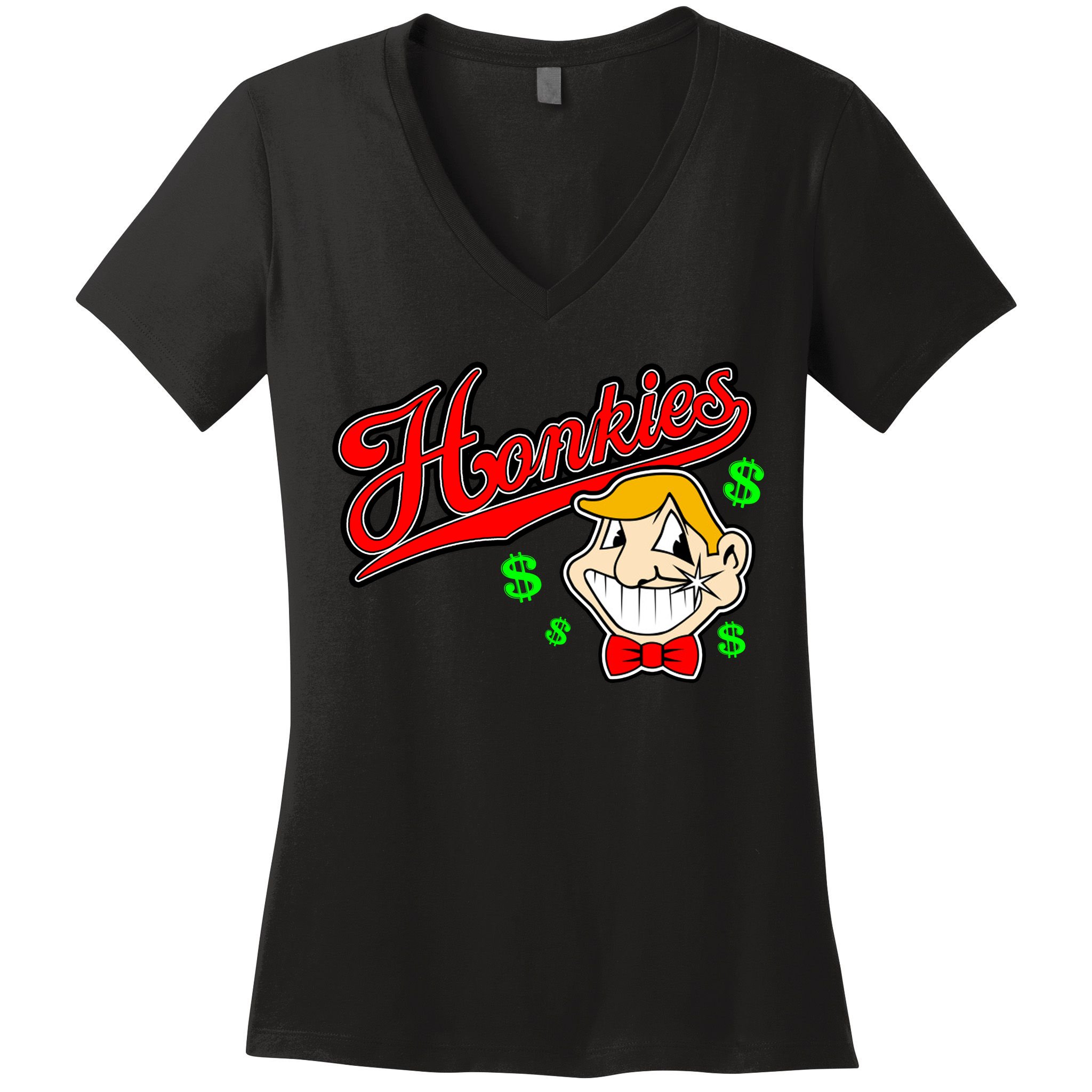 Honkies Caucasians Baseball Women's V-Neck T-Shirt