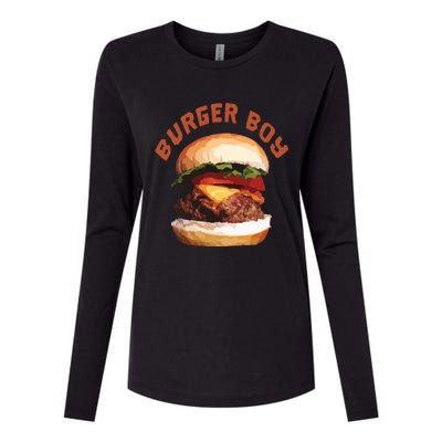 Hamburger Cheeseburger Burger Funny Fast Food Gift Womens Cotton Relaxed Long Sleeve T-Shirt