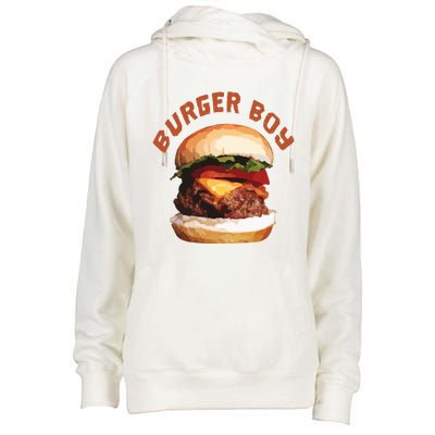 Hamburger Cheeseburger Burger Funny Fast Food Gift Womens Funnel Neck Pullover Hood