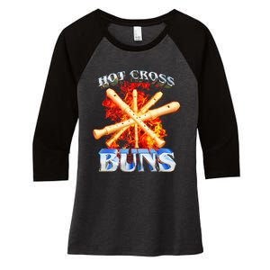 Hot Cross Buns Women's Tri-Blend 3/4-Sleeve Raglan Shirt