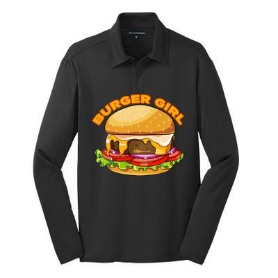 Hamburger Cheeseburger Burger Funny Fast Food Meaningful Gift Silk Touch Performance Long Sleeve Polo