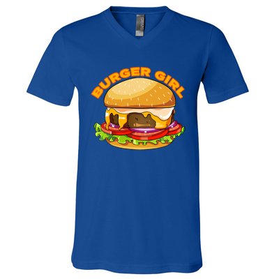 Hamburger Cheeseburger Burger Funny Fast Food Meaningful Gift V-Neck T-Shirt