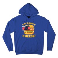 Hamburger Cheeseburger Camera Say Double Cheese Gift Hoodie