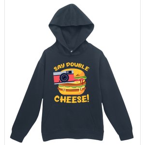 Hamburger Cheeseburger Camera Say Double Cheese Gift Urban Pullover Hoodie