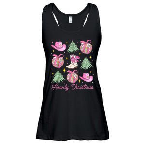 Howdy Christmas Coquette Bow Xmas Tree Western Country Ladies Essential Flowy Tank