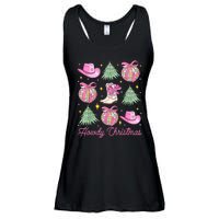 Howdy Christmas Coquette Bow Xmas Tree Western Country Ladies Essential Flowy Tank