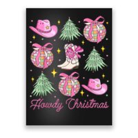 Howdy Christmas Coquette Bow Xmas Tree Western Country Poster