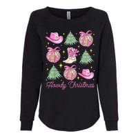 Howdy Christmas Coquette Bow Xmas Tree Western Country Womens California Wash Sweatshirt