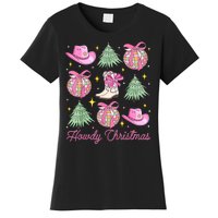 Howdy Christmas Coquette Bow Xmas Tree Western Country Women's T-Shirt