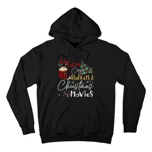 Hot Cocoa Cozy Blanket Christmas Movies Plaid Holidays Funny Hoodie