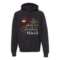 Hot Cocoa Cozy Blanket Christmas Movies Plaid Holidays Funny Premium Hoodie