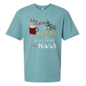 Hot Cocoa Cozy Blanket Christmas Movies Plaid Holidays Funny Sueded Cloud Jersey T-Shirt