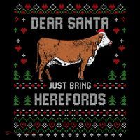 Hereford Cattle Cow Livestock Christmas Ugly Xmas Sweater  16 in Basic Backpack
