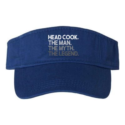 Head Cook Chef The Myth Legend Gift Valucap Bio-Washed Visor