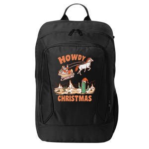 Howdy Christmas Cowboy Funny Santa Western Xmas Pajamas Gift City Backpack