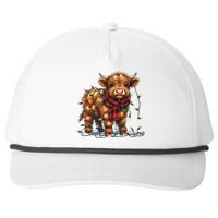 Highland Cow Christmas Xmas Santa Baby Wooly Farm Animal Snapback Five-Panel Rope Hat