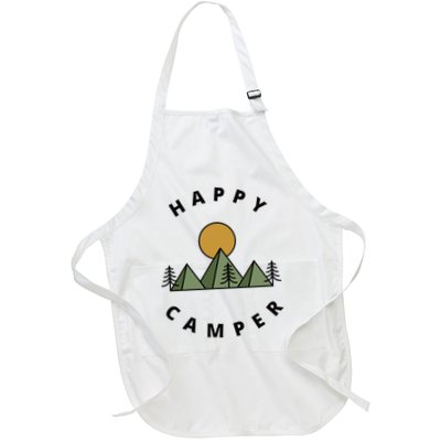 Happy Camper Camping Camp Forest Mountains Minimalist Apron