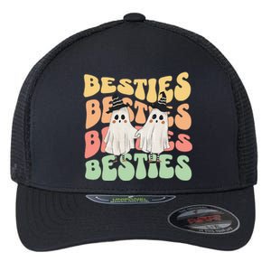 Halloween Couples Costume For Best Friends Besties Ghosts Flexfit Unipanel Trucker Cap