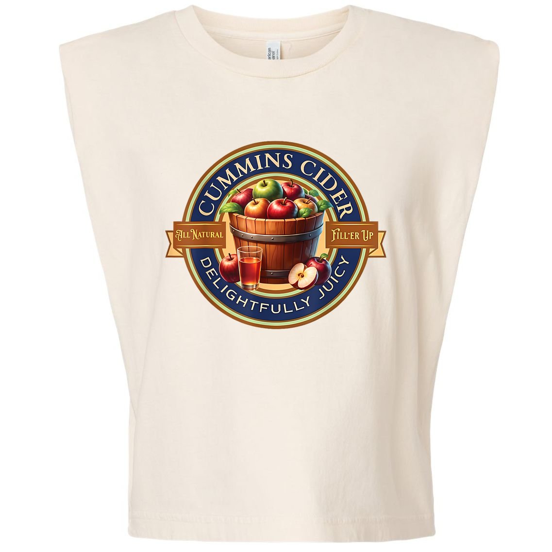 Haul Cummins Cider Funny Garment-Dyed Women's Muscle Tee
