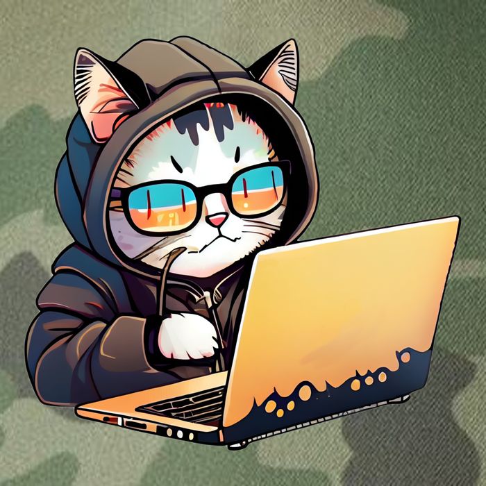 Hacker Chibi Cute Cat Legacy Tie Dye Trucker Hat