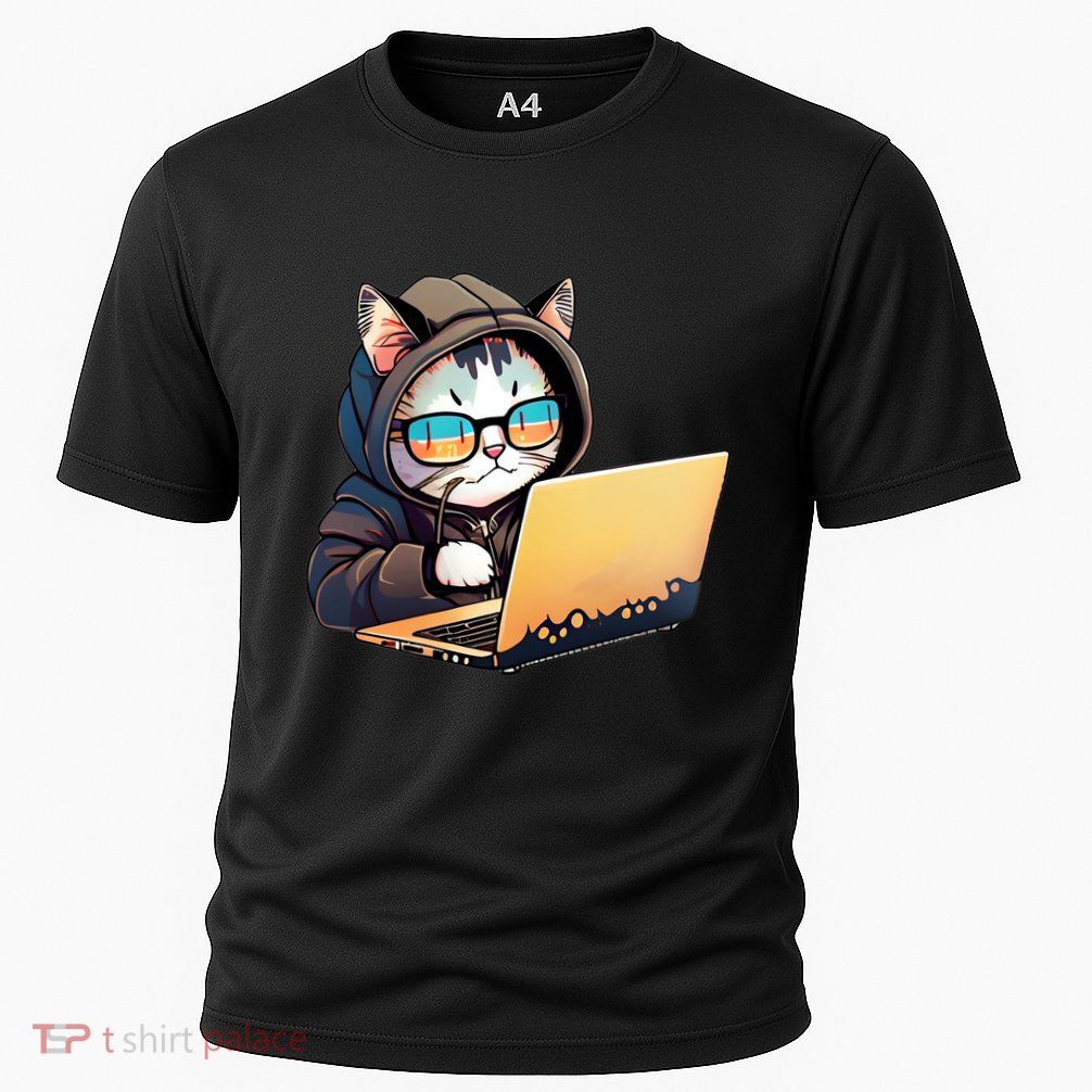 Hacker Chibi Cute Cat Performance Shirt