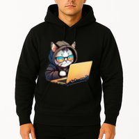 Hacker Chibi Cute Cat Hoodie