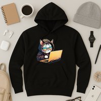 Hacker Chibi Cute Cat Hoodie