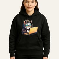 Hacker Chibi Cute Cat Hoodie