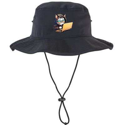 Hacker Chibi Cute Cat Bucket Hat