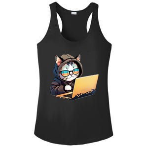 Hacker Chibi Cute Cat Ladies PosiCharge Competitor Racerback Tank