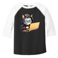 Hacker Chibi Cute Cat Toddler Fine Jersey T-Shirt