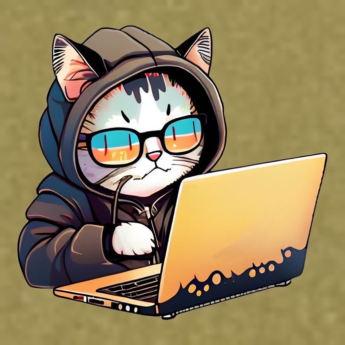 Hacker Chibi Cute Cat Garment-Dyed Women's Muscle Tee