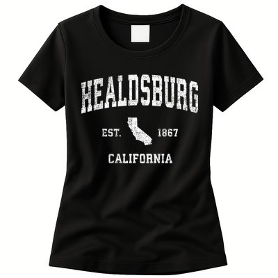 Healdsburg California Ca Vintage Sports Womens T-Shirt
